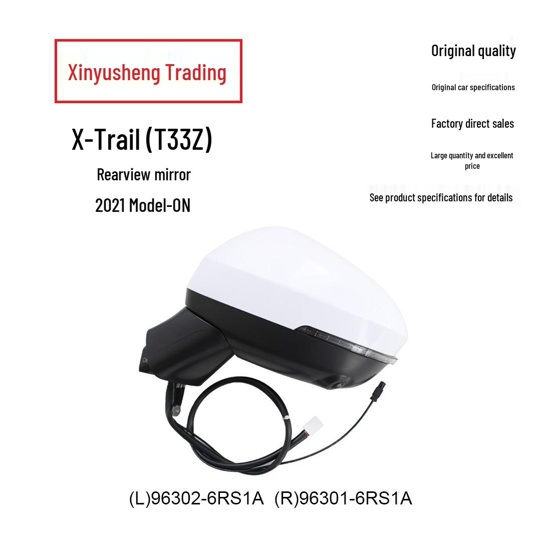 

Compatible Rearview Mirror for 21-22 Qashqai - 9 Wires, White, Electric Folding, Heated, with Blind Spot Indicator Left 96302-6RS1A