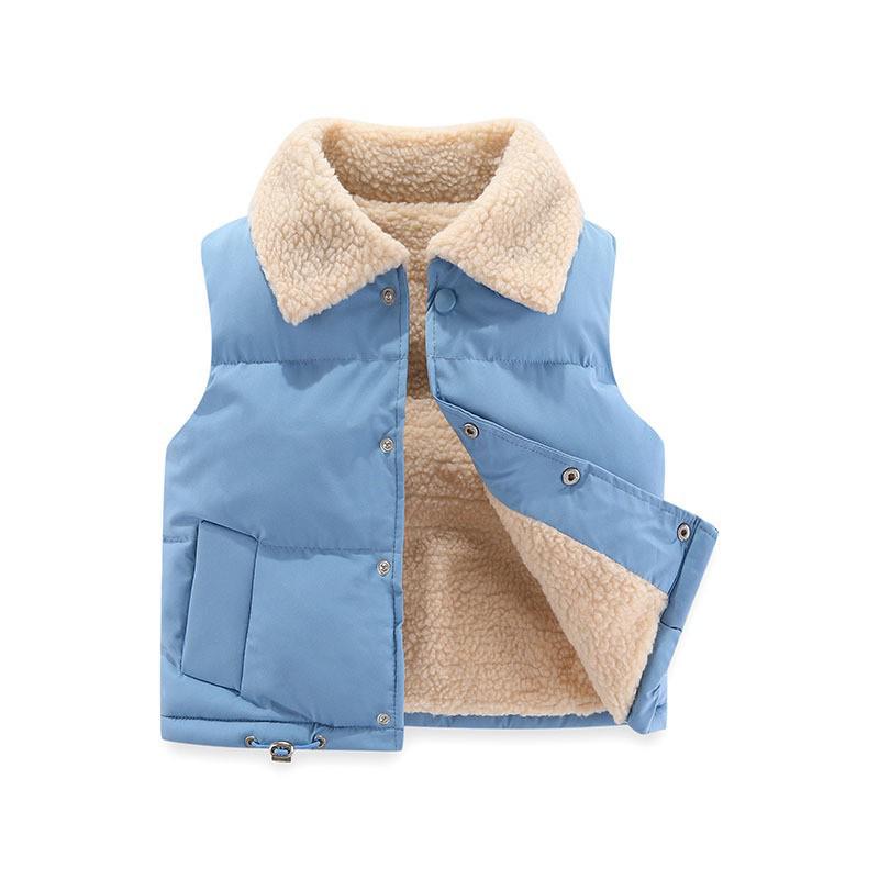 2026 Children's Fleece Vest - Girls' Autumn/Winter Warm Top Outerwear