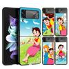 Heidi Cute Cartoon Cover Phone Case For Samsung Galaxy Z Flip 7 6 5 4 3 5G Flip7 Flip6 Flip5 Flip4 Flip3 Black Fundas Shell