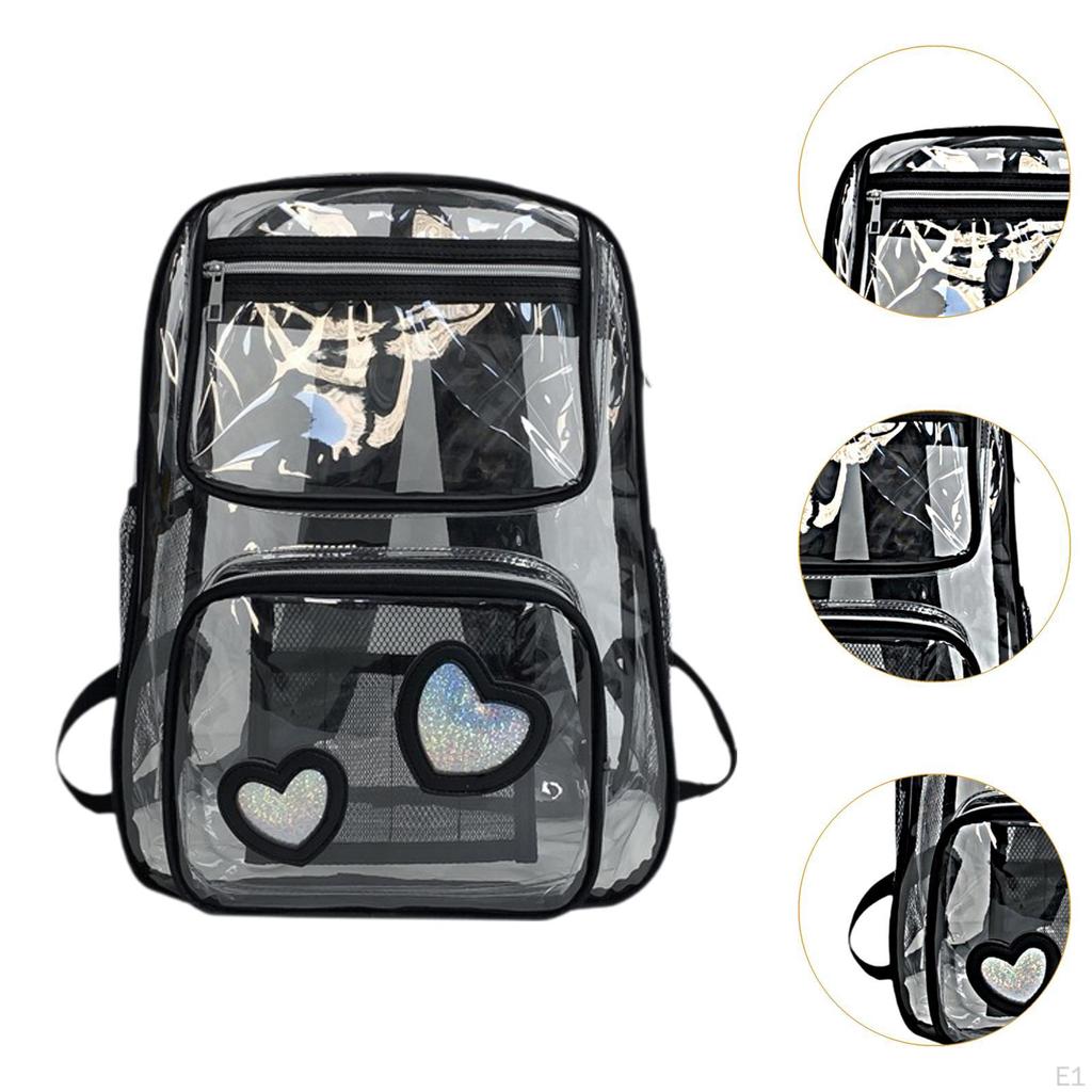 Clear Backpack Bookbag Gifts Waterproof Sturdy Kids Schoolbag PVC Transparent for Outdoor