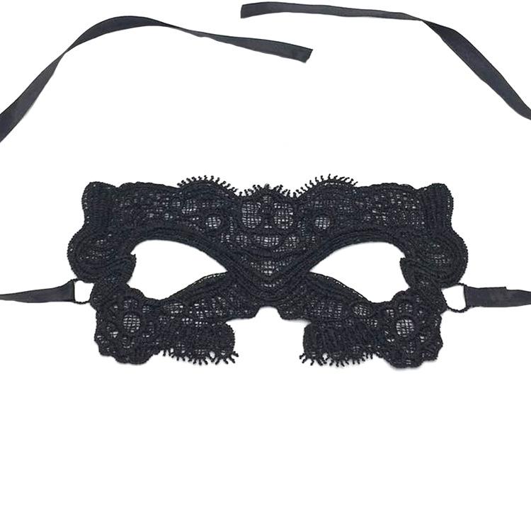Catwoman Lace Eye Mask for Halloween Party 18cm x 9cm