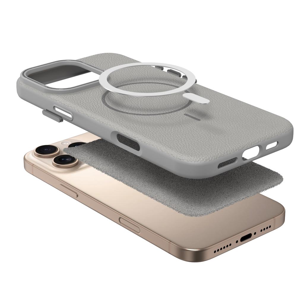 Business Lichee Leather Texture Magsafe Magnetic Wireless Charge Case For iPhone 16 14 15 13 12 11 Pro Max Plus Soft Back Cover