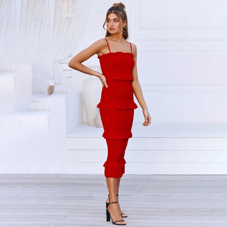 Rochie midi albă, cu corp tubular și croială - Ținute sexy de club de noapte de vară 2025