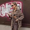 2024 Women's European Retro Plaid Long Shirt - Loose Fit