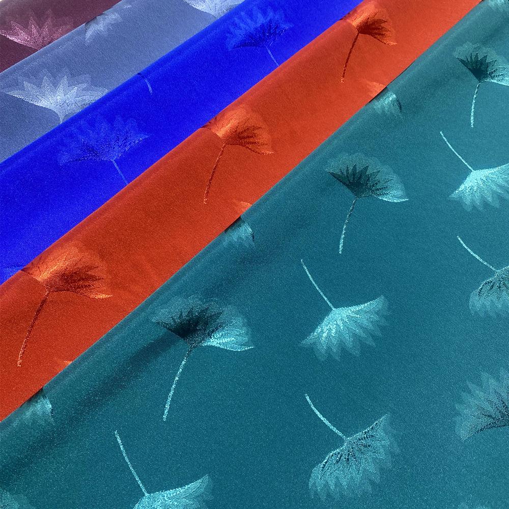 Stretch Imitation Acetic Acid Jacquard Fabric Flower Printed By Meter for Wedding Dress Clothes Skirt Cheongsam Sewing Cloth Red