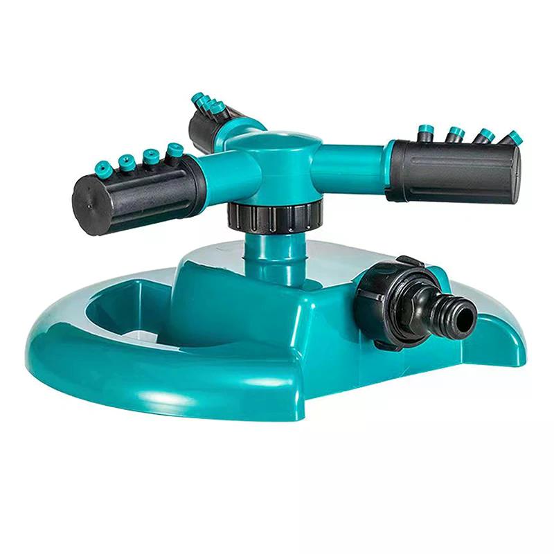 Three-prong 360 Degree Automatic Rotating Water Spray Sprinkler Nozzle Lawn Garden Watering Irrigation Supplies