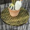 3-Piece Set Coffee Tables Side Tables Garden Table Retro Metal Basket Wire Basket Garden Nesting Table Garden Furniture Outdoor Balcony Metal