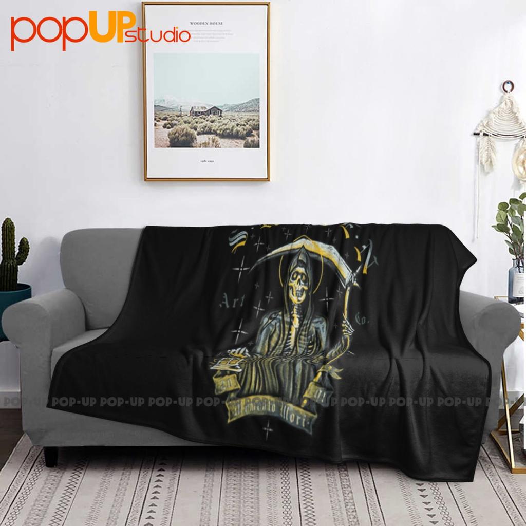 Sullen Momento Mori Mike Strachan Tattoo Artist Grim Reaper Punk Ultra-Soft Blanket Quilt Winter Sofa Cover Bed Covers