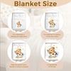 Sleeping Teddy Bear Blanket With Name Customized Flannel Blanket For Kids Boys Girls Soft Birthdays Gift Home Bed Sofa Decor