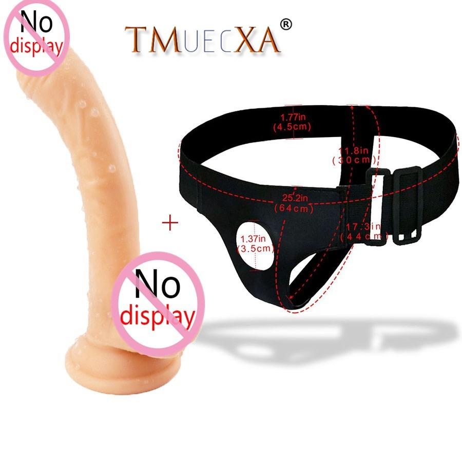 Super Soft Lesbian Strapon Big Dildo Realistic Small Fake Penis Dick Anal Plug Adult Sex Toys