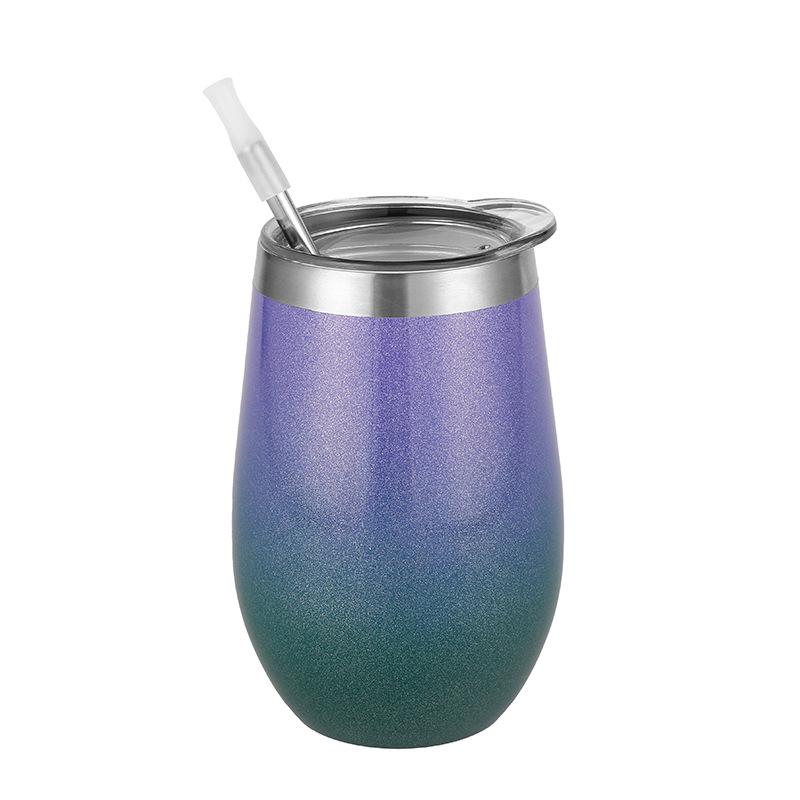 1pc Sublimation Wine Tumblers Blanks Straight Stainless Steel Insulated Mug Sublimation Cups Mugs For Full Wrap Heat Transfer Wi