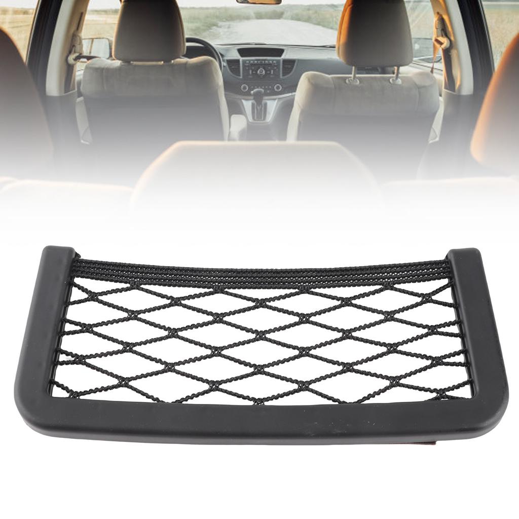 Car Storage Net Bag Back Side Phone Holder Organize Resilient GPS Black 8.5 * 20cm