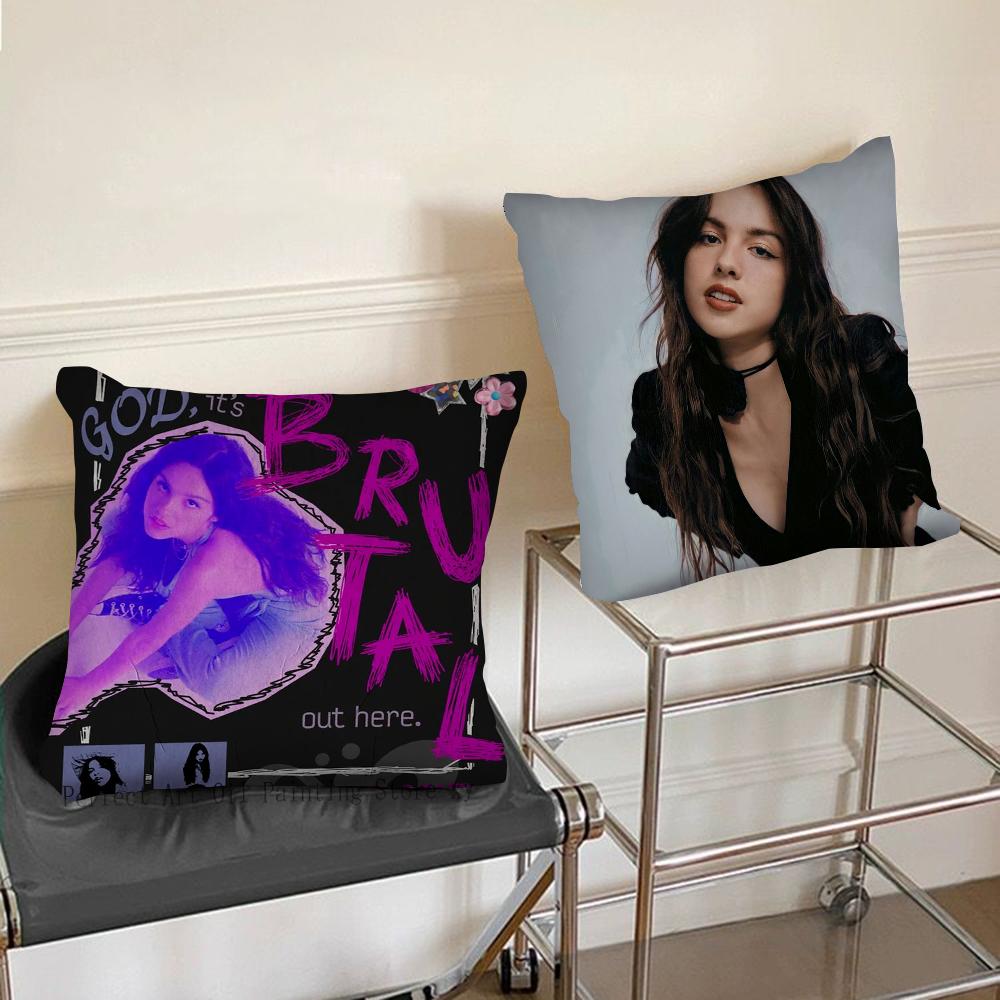 O-Olivia Singer R-Rodrigo Pillow Case Square Pillow Bedroom Sofa Leisure Comfort Cushion Car Living Room Home Decoration