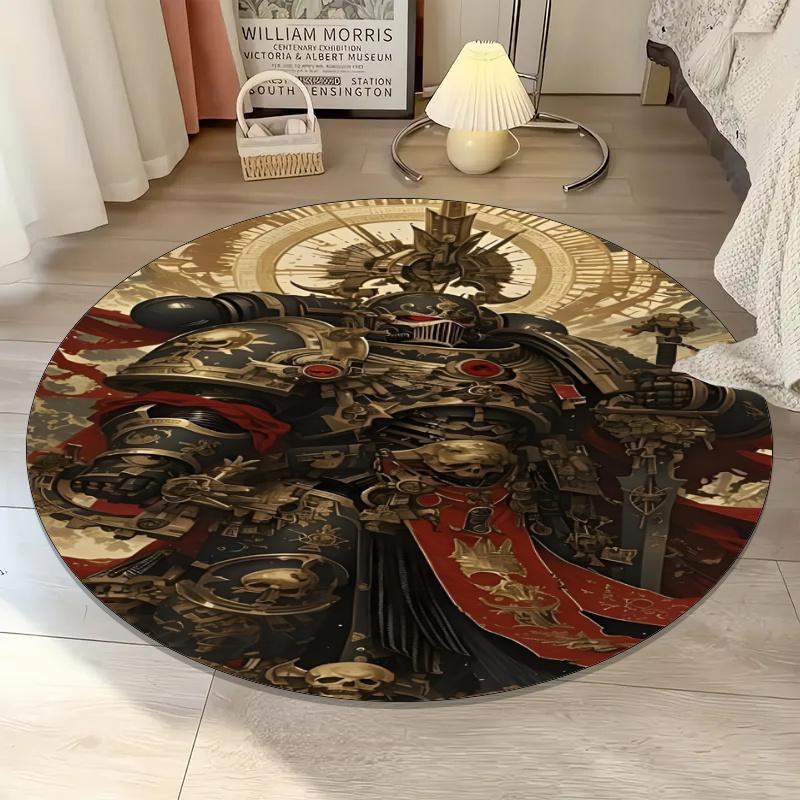 Warhammer 40K Printed Round Rug Carpet Chair Rug Area Rug Entryway Doormats,for Office Chair Living Room Bedroom Kitchen Room.