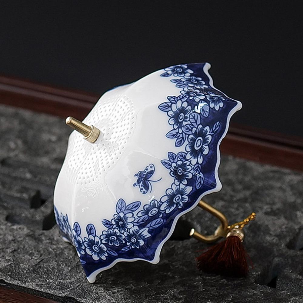 Ceramic Umbrella Tea Strainer Traditional Tea Filter Exquisite Tea Infuser Gift