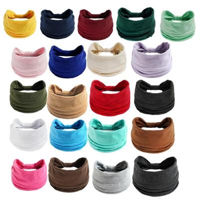 Wide Headband for Washing Face Makeup Solid Color Elastic Hairband for Girls