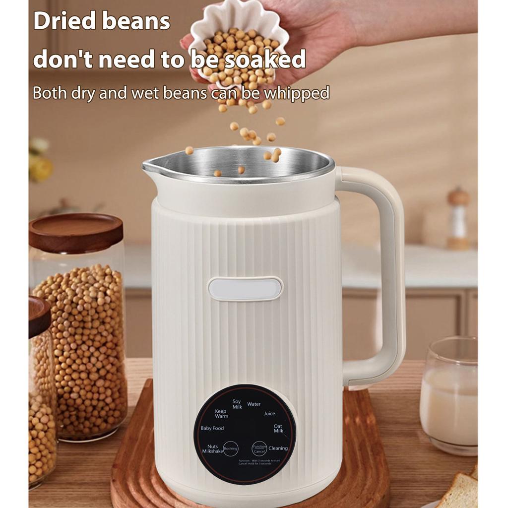 Soy Milk Maker 8 In 1 Programmable Blender with Digital Display 12 Stainless Steel Blades Auto Cleaning 8H Keep Warm