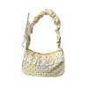 Drawstring Polka Dot Shoulder Bag Stretchable Strap French Stick Handbag  Women
