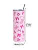 20oz Cute Bow Insulated Cup Stainless Steel Insulated Thermal Cup Party Tumblers Straw Lid Coffee Mug Travel Mug Hot Water Bottl