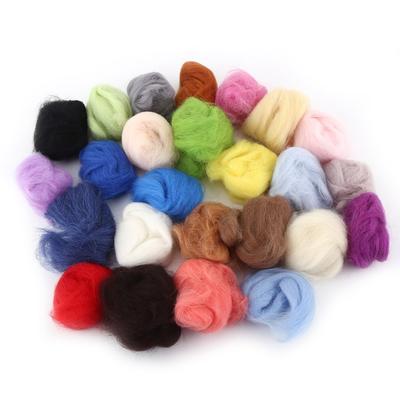 25 stücke Gemischt Farbe Wolle Faser Nadel Filzen mit Nadeln Starter Werkzeuge Kits