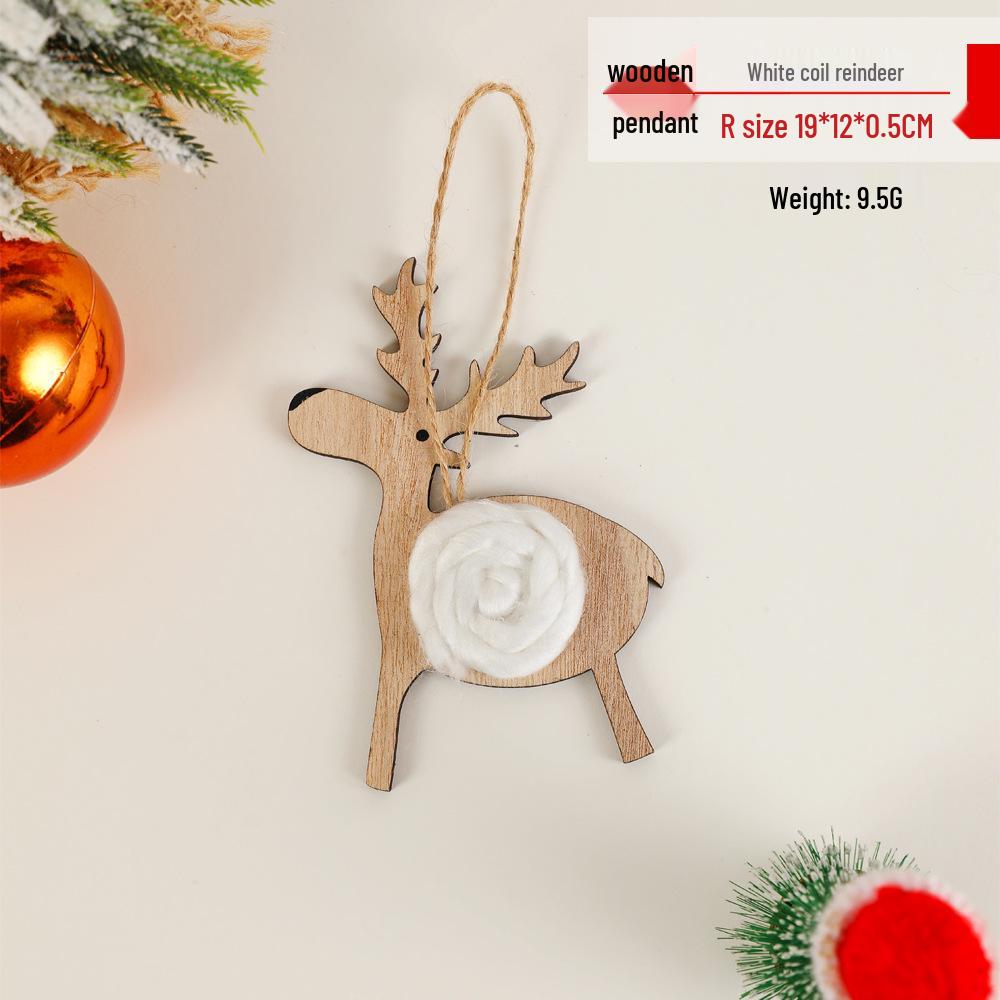 Wooden Christmas Tree Ornaments: Santa, Reindeer, Snowflakes