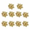 With Detachable Clips Artificial Flowers Glitter Finish Christmas Tree Ornaments  Wreath Decorating