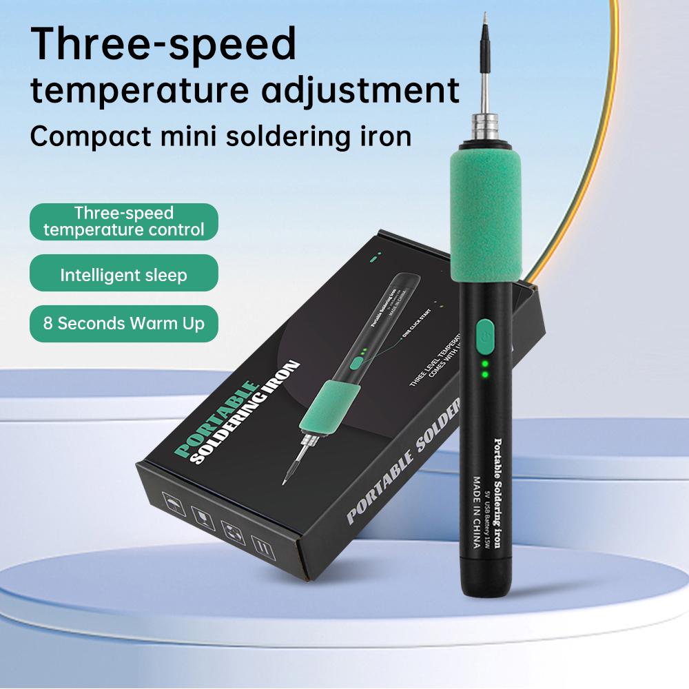 15W USB Soldering Iron Set Wireless Three-level Temperature Control Soldering Iron TYPE-C Built-in Battery for Circuit Board