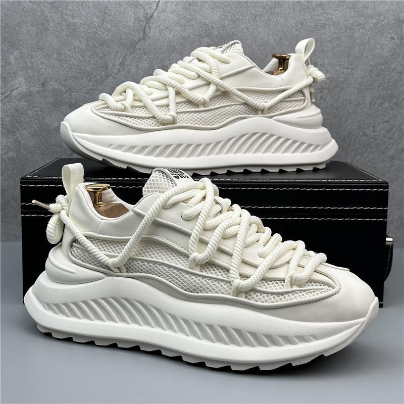 Designer Summer New Men's Air Mesh Thick Bottom Breathable Casual Shoes Male Retro Sports Walking Sneaker Flats Loafers