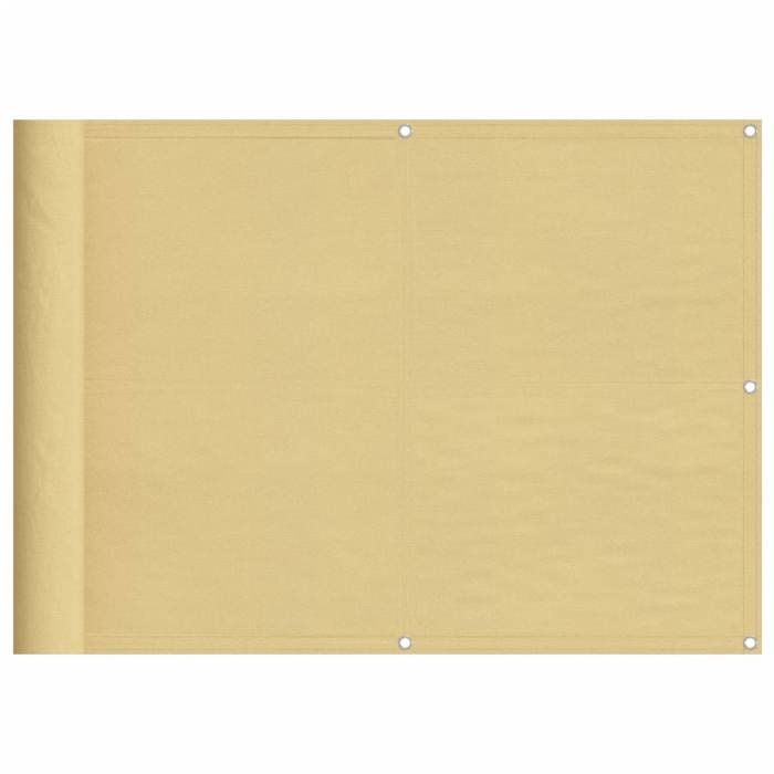 VidaXL Écran de Balcon, Brise-vue de Jardin, Écran de Protection, Écran d'Intimité Terrasse Extérieur, Sable 75x300 cm 100% 4000021
