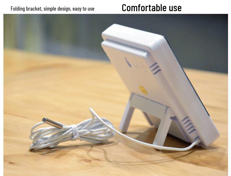 HTC-2 Indoor/Outdoor Thermohygrometer Alarm Clock with Dual Temperature Display and Probe