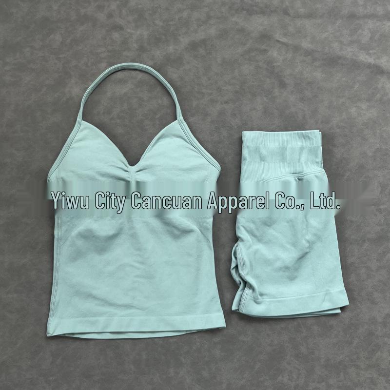 Women's High Elasticity Yoga Set: Strap Top & Butt-Lifting Leggings