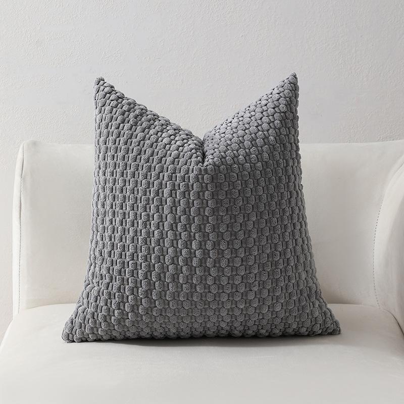 Soft Velvet Double-sided Design Sofa PILLOWS, Office Backrest PILLOWCASES, Bedside CUSHHION COVERS, Durable,  Bed Decoration.