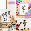50 DIY painting hollow templates, flower series, wall painting, spray painting, decoration hollow templates