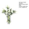 Yousheng Artificial Lily Wreath for Door Wall Faux Floral Hanging Decor for Home Garden Church Rustic Religious Ornament for Spring Easter