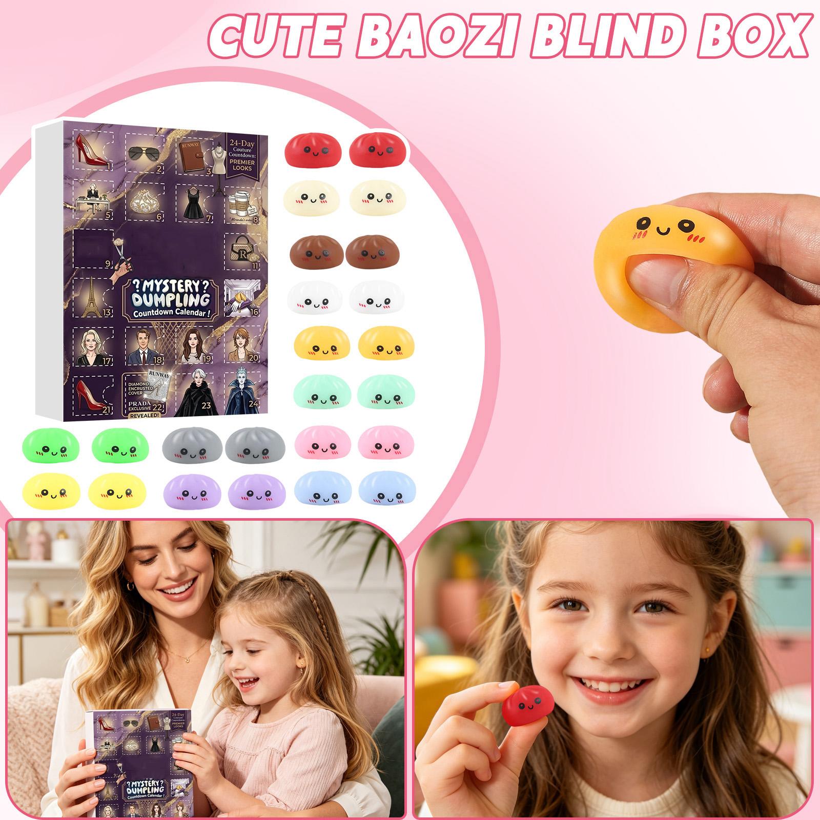 

Day Countdown Calendar Box — Stress-Relieving Toy Set | Daily Unboxing Surprises | Soft, Cute, And Slow-Rising | Festive Countdown One Size
