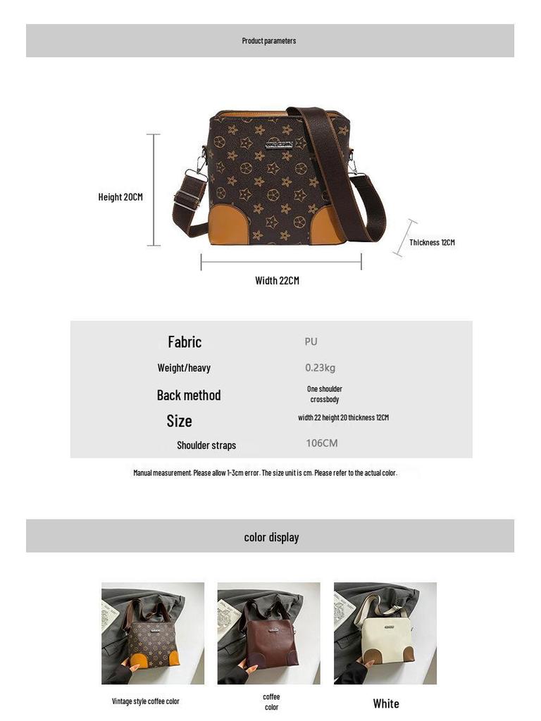 Women's 2025 Retro Bucket Bag: Versatile Vintage Handbag & Single Shoulder Crossbody with Classic Floral Design