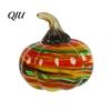 Unique Glass Art Pendant Hand Blown Pumpkin Figurine, Creative Adornment for Desktop Decoration, Fall Rainbow Light Refraction Decor
