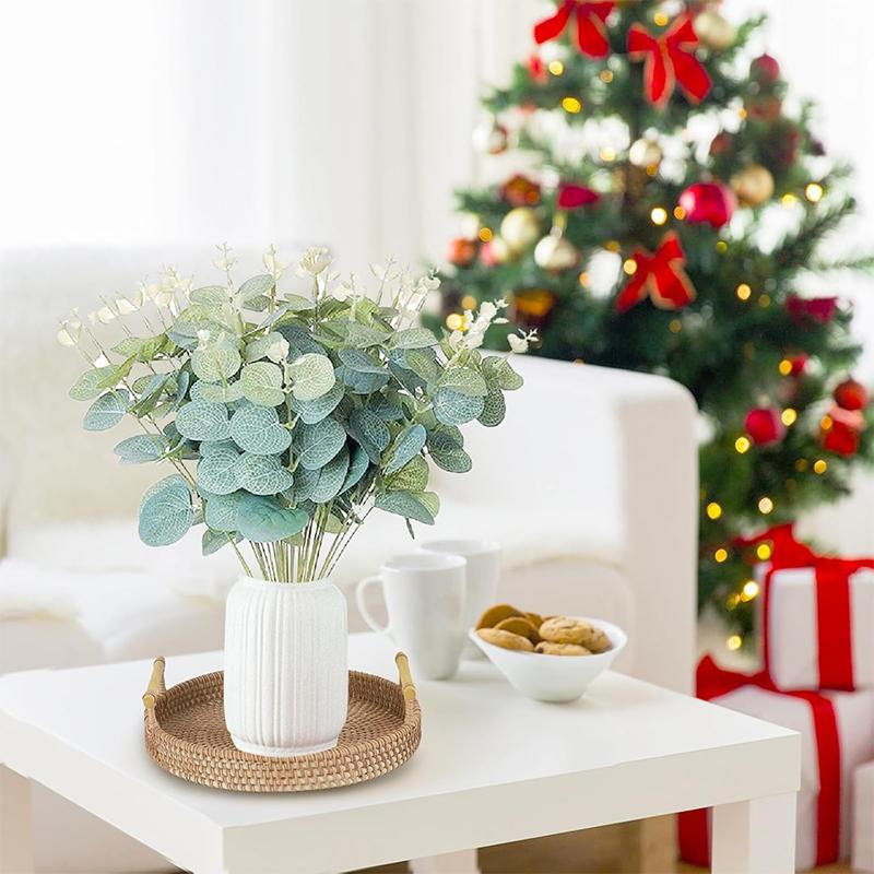 10/20Pcs Eucalyptus Leaves Fake Grass Festival Decoration Outdoor Home Room Wedding Decor Flowers Wreath DIY Artificial Plants