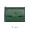 Women's wallet PU leather short double zippered wallet simple solid color large capacity credit card holder bag with coin pocket