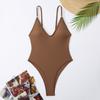 New sexy women's one-piece swimsuit solid color multi-color swimsuit