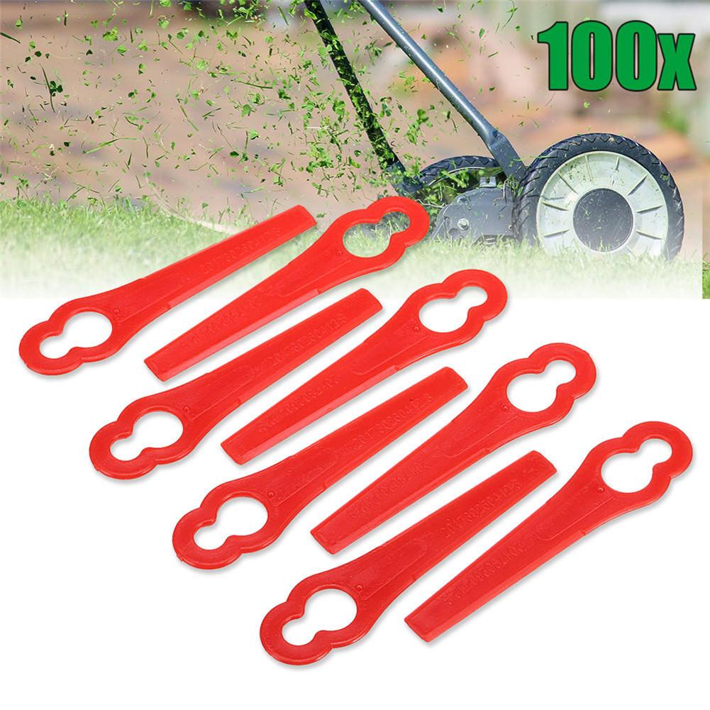 90-300PCS Grass Trimmer Plastic Blade Replace Parts Brush Cutter Head Blades 85mm for Ferrex Aldi FAR 20-1 97699 2002706 FE220