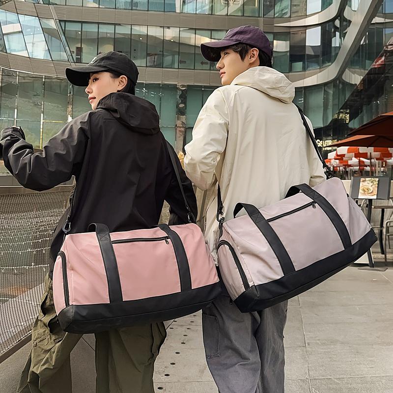Reiseveske Stor Kapasitet Tørr og Våt Separat Vannavvisende Duffelbag Separasjon Sko Lommer Sports Fitness Bag