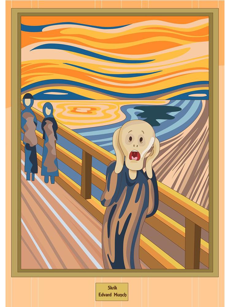 Pictură faimoasă drăguță, poster de artă din desene animate și imprimeuri, picturi pe pânză, artă de perete pentru sufragerie, decorarea casei