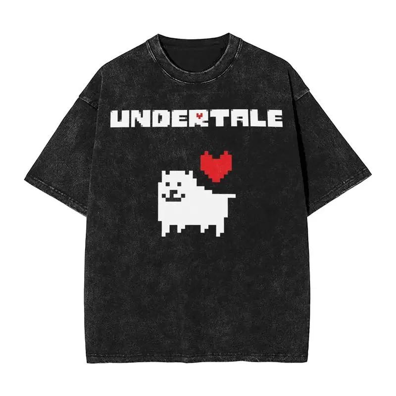 Flowey Printed T-shirt Gothic Y2k Vintage Washed Oversized T Shirt Men's Clothing High Quality 100% Cotton Tees Tops