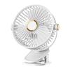 Portable USB Rechargeable Wall-Mounted Clip Fan with Light