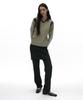 PARTIMENTO WOMEN Striped Colorblock Polo Tee_Light Khaki