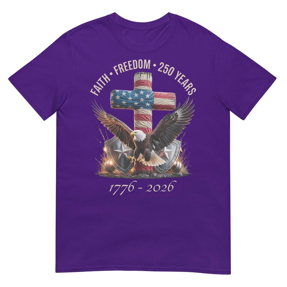 Vintage Faith Freedom 250 Years 17762026 Independence Usa Tshirt