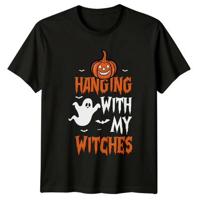 Hanging With My Witches Unisexs TShirt Spooky Puns Halloween Gift For Her