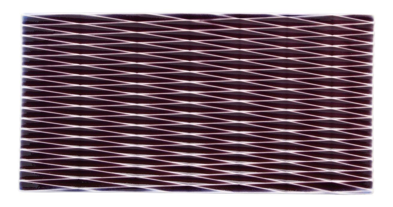 

Hasami ware Taichi Kiln Ceramic Kiriko Rin rectangular wine 35898 plate, red, фиолетовый