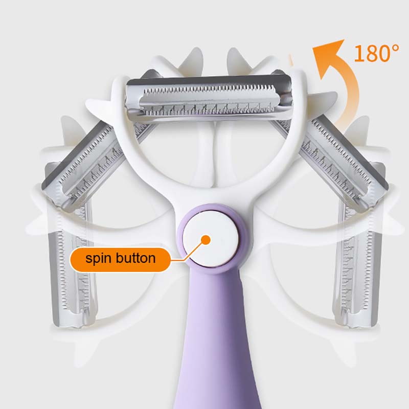 Multifunktionaler Doppelklingen-Schäler 180 ° drehbar Küchen Kartoffelschälmesser Melonenhobel Küchenhelfer